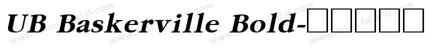 UB Baskerville Bold字体转换
